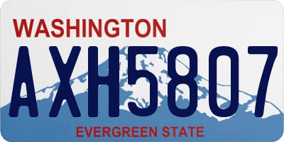 WA license plate AXH5807