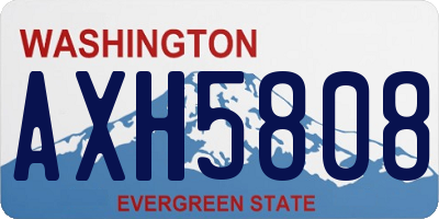 WA license plate AXH5808
