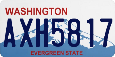 WA license plate AXH5817