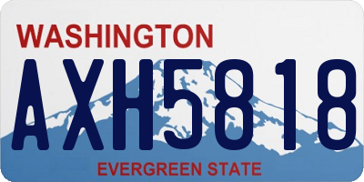 WA license plate AXH5818