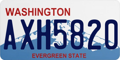 WA license plate AXH5820