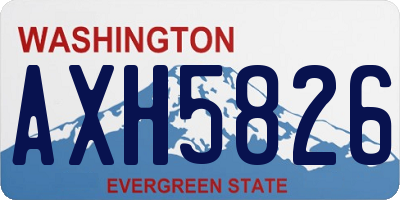 WA license plate AXH5826