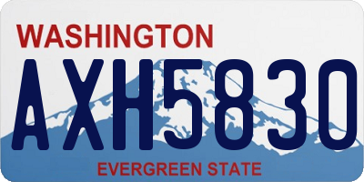 WA license plate AXH5830