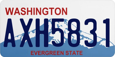 WA license plate AXH5831