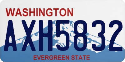 WA license plate AXH5832