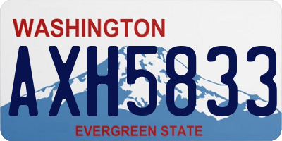 WA license plate AXH5833