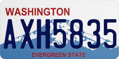 WA license plate AXH5835