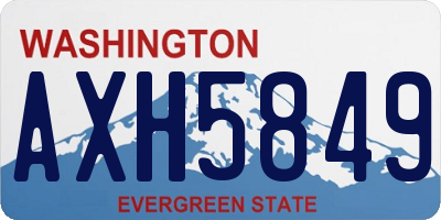 WA license plate AXH5849