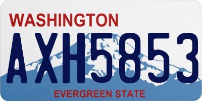 WA license plate AXH5853