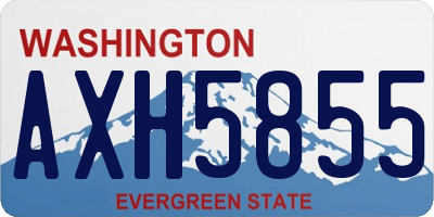 WA license plate AXH5855