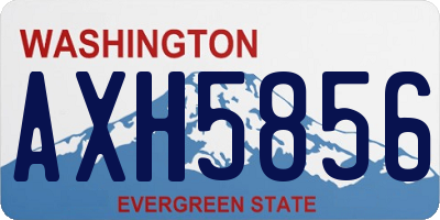 WA license plate AXH5856