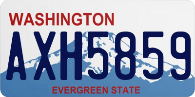 WA license plate AXH5859
