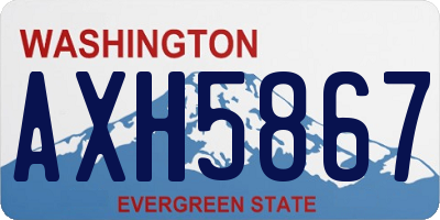 WA license plate AXH5867