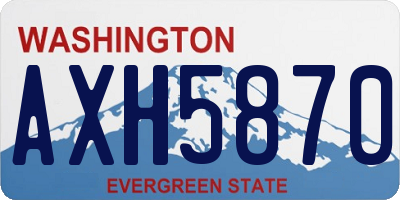 WA license plate AXH5870