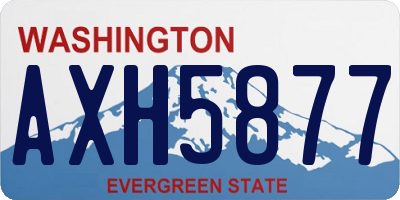 WA license plate AXH5877