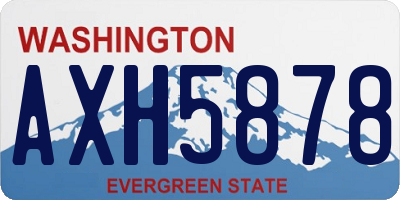 WA license plate AXH5878