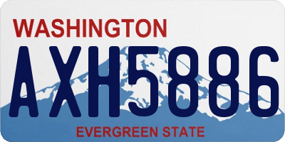 WA license plate AXH5886