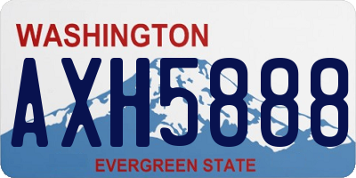 WA license plate AXH5888