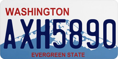 WA license plate AXH5890