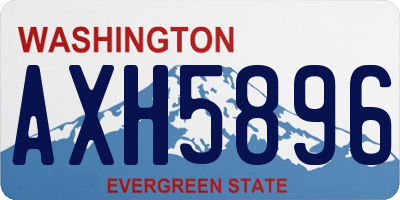 WA license plate AXH5896