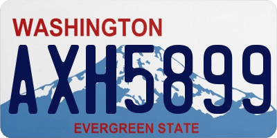 WA license plate AXH5899