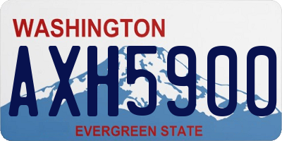 WA license plate AXH5900