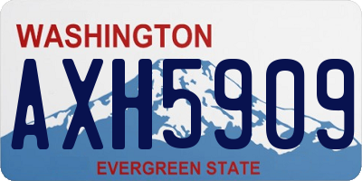 WA license plate AXH5909