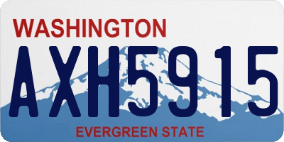 WA license plate AXH5915