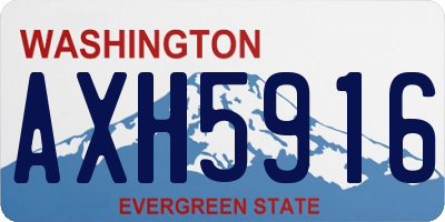 WA license plate AXH5916