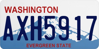 WA license plate AXH5917