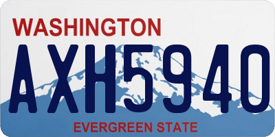 WA license plate AXH5940