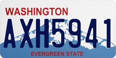 WA license plate AXH5941