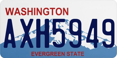 WA license plate AXH5949