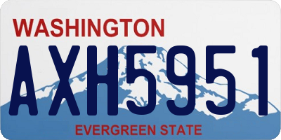 WA license plate AXH5951
