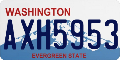 WA license plate AXH5953
