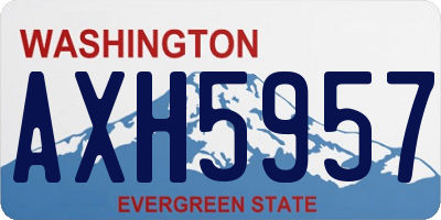 WA license plate AXH5957
