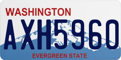 WA license plate AXH5960