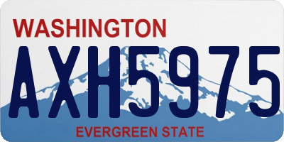 WA license plate AXH5975