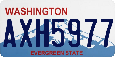 WA license plate AXH5977