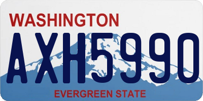 WA license plate AXH5990