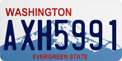 WA license plate AXH5991