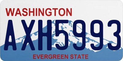 WA license plate AXH5993