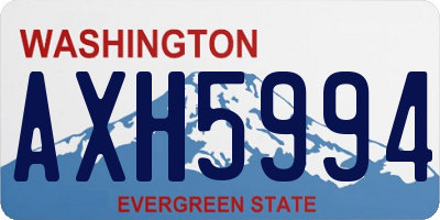 WA license plate AXH5994