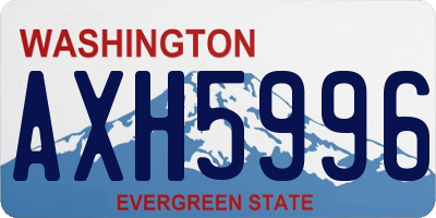 WA license plate AXH5996