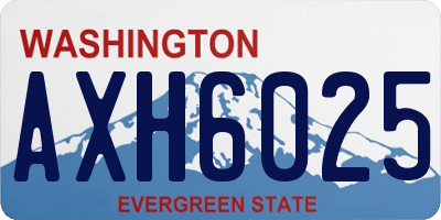 WA license plate AXH6025
