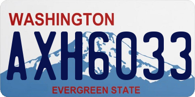 WA license plate AXH6033