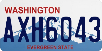 WA license plate AXH6043