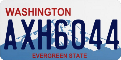 WA license plate AXH6044