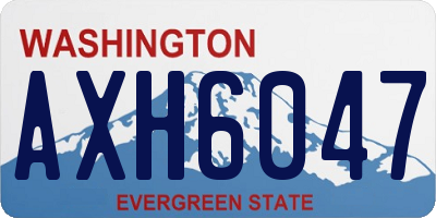 WA license plate AXH6047
