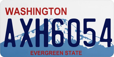WA license plate AXH6054